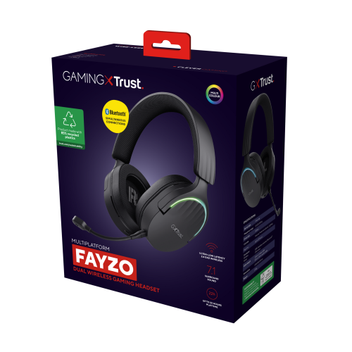Trust GXT 491 Fayzo Auriculares Gaming Inalámbricos Negros