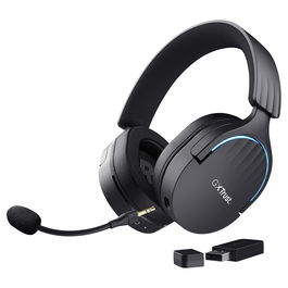 Trust GXT 491 FAYZO Auriculares Gaming Inalámbricos/Alámbricos con Micrófono, Diadema, Negro, Bluetooth, 20-20000 Hz, 110 dB, 22h Batería