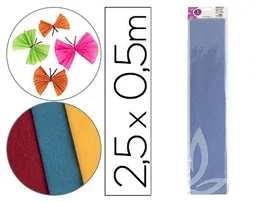 Liderpapel Papel crespon celeste 50 cm x 2,5 m 34g/m2