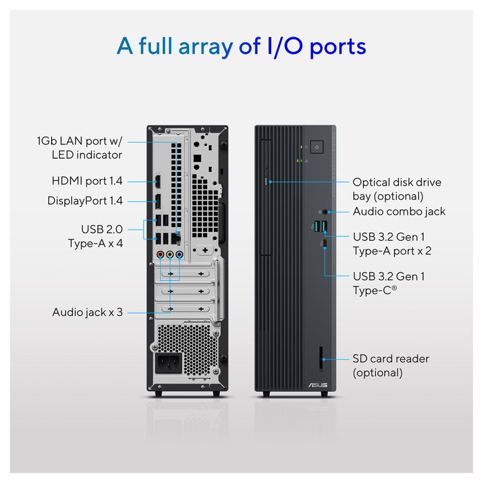 ASUS ExpertCenter P500 P500SV-05210H009X SFF, Intel Core 5 210H, 16GB RAM, 512GB SSD, Windows 11 Pro ASUS ExpertCenter P500 P500SV-05210H009X SFF, Intel Core 5 210H, 16GB RAM, 512GB SSD, Windows 11 Pro