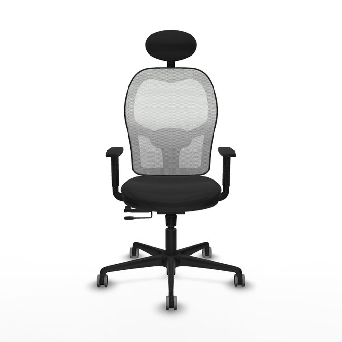 PIQUERAS Y CRESPO Silla de oficina Jorquera con mecanismo Sincro/Traslack, Blanco y Negro PIQUERAS Y CRESPO Silla de oficina Jorquera con mecanismo Sincro/Traslack, Blanco y Negro