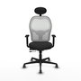 PIQUERAS Y CRESPO Silla de oficina Jorquera con mecanismo Sincro/Traslack, Blanco y Negro
