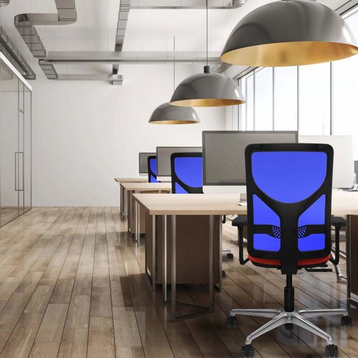 PIQUERAS Y CRESPO Silla de oficina Motilla con mecanismo Sincro/Traslack, Gris oscuro y Negro