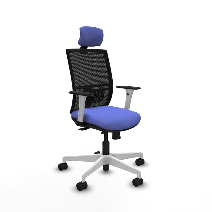 PIQUERAS Y CRESPO Silla de oficina Yunquera con mecanismo Sincro/Traslack, Azul claro y Negro PIQUERAS Y CRESPO Silla de oficina Yunquera con mecanismo Sincro/Traslack, Azul claro y Negro