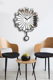 Wallity Vlnt111Gu Reloj de Pared Decorativo Plateado Elegante para Hogar