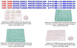 BRINOX Gotas Cónicas Protectoras Adhesivas 12 mm x 2.5 mm B7063-0H