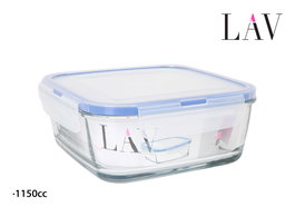 LAV Fiambrera Hermética Fresca 1150 cc 18 x 18 x 21 cm (8 Unidades)