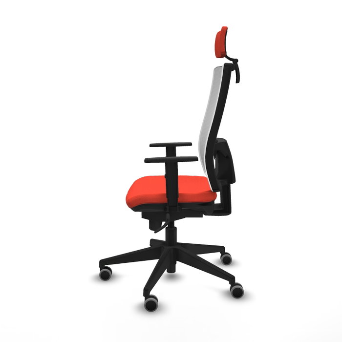 PIQUERAS Y CRESPO Silla de oficina Horna con mecanismo Sincro, Naranja oscuro y Blanco PIQUERAS Y CRESPO Silla de oficina Horna con mecanismo Sincro, Naranja oscuro y Blanco