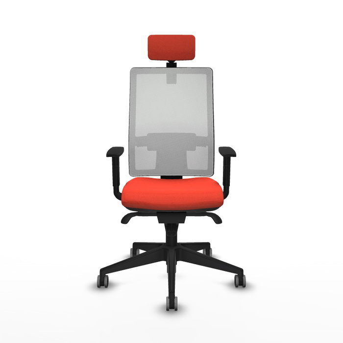 PIQUERAS Y CRESPO Silla de oficina Horna con mecanismo Sincro, Naranja oscuro y Blanco PIQUERAS Y CRESPO Silla de oficina Horna con mecanismo Sincro, Naranja oscuro y Blanco