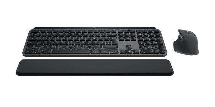 Logitech MX Keys S Combo, Teclado QWERTZ y Ratón MX Master 3S, Grafito