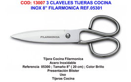 Filarmónica Tijeras de cocina inox 8 pulgadas Ref.05301