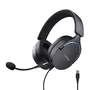 Trust Auriculares Gaming GXT 490 FAYZO con Sonido 7.1, Micrófono Desmontable, Almohadillas Circumaura, Iluminación RGB y Diseño Ecológico (85% Reciclado) - USB 2.0, Negro