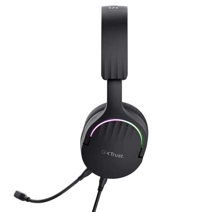 Trust Auriculares Gaming GXT 490 FAYZO con Sonido 7.1, Micrófono Desmontable, Almohadillas Circumaura, Iluminación RGB y Diseño Ecológico (85% Reciclado) - USB 2.0, Negro