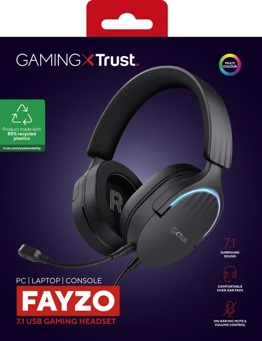 Trust GXT 490 Fayzo Auriculares Gaming 7.1 USB Negro Trust GXT 490 Fayzo Auriculares Gaming 7.1 USB Negro