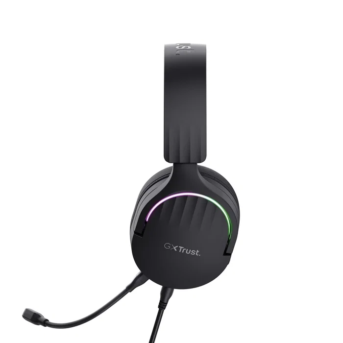 Trust Auriculares Gaming GXT 490 FAYZO con Sonido 7.1, Micrófono Desmontable, Almohadillas Circumaura, Iluminación RGB y Diseño Ecológico (85% Reciclado) - USB 2.0, Negro