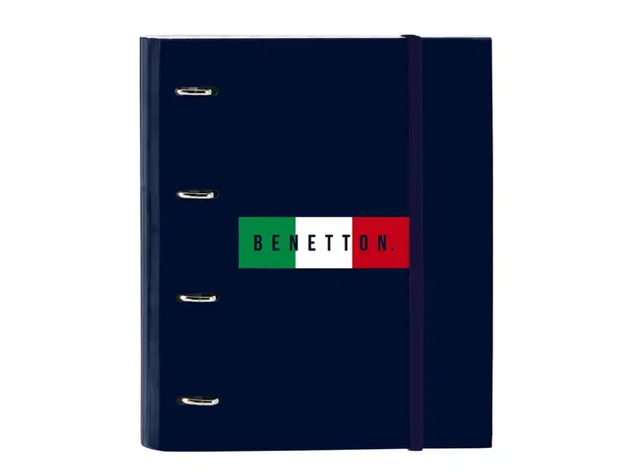 Safta Carpeta de Anillas Benetton Flag DIN A4 con Recambio y 5 Separadores