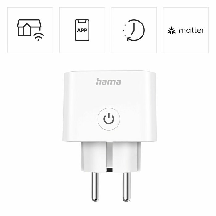 Hama Enchufe Inteligente Mini Matter Blanco 3680W