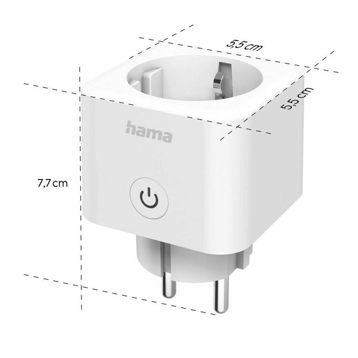 Hama Enchufe Inteligente Mini Matter Blanco 3680W