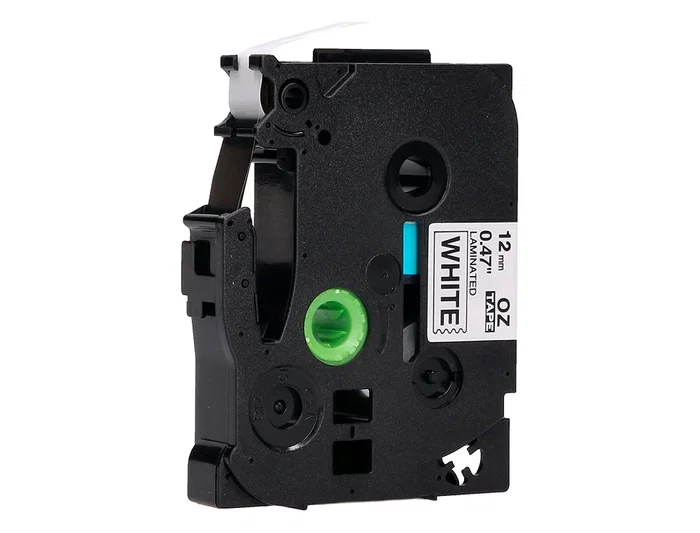 Q-connect Cinta TZE-231 Blanco-Negro 12mm, 8m - Cintas compatibles para rotuladoras Brother para etiquetado interior y exterior