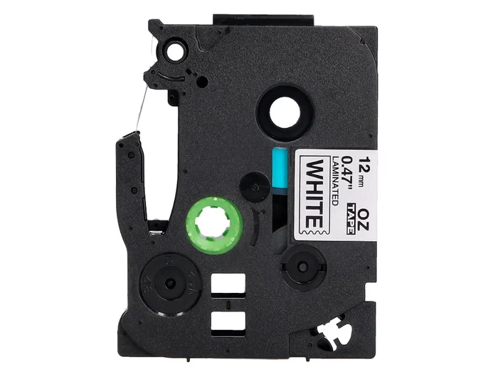 Q-connect Cinta TZE-231 Blanco-Negro 12mm, 8m - Cintas compatibles para rotuladoras Brother para etiquetado interior y exterior