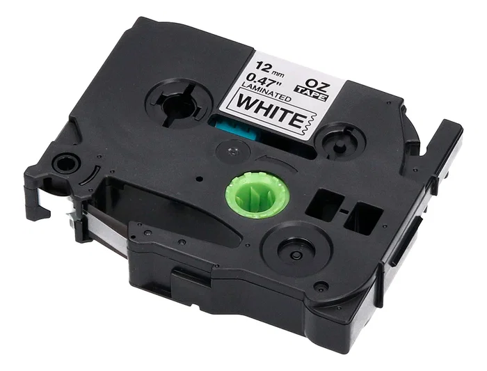 Q-connect Cinta TZE-231 Blanco-Negro 12mm, 8m - Cintas compatibles para rotuladoras Brother para etiquetado interior y exterior