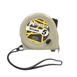WOLFPACK LINEA PROFESIONAL Flexómetro Magnético Amarillo Con Freno 5 Metros / 19 mm.