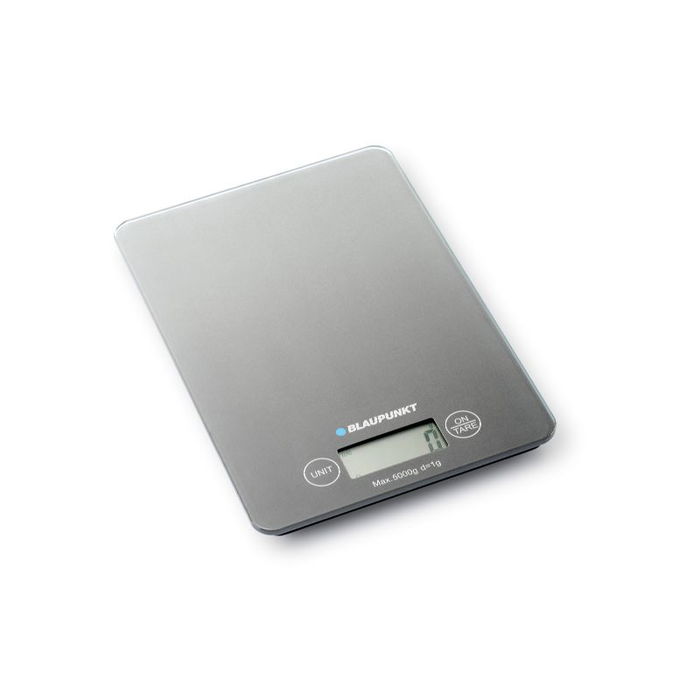 Blaupunkt Báscula de Cocina Digital 5 kg, Pantalla LCD, Superficie de Cristal Templado