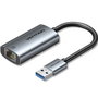 Vention CEZHB Adaptador USB-A a Gigabit Ethernet RJ45 1000Mbps para Portátil, Velocidad 10/100/1000 Mbps, Gris