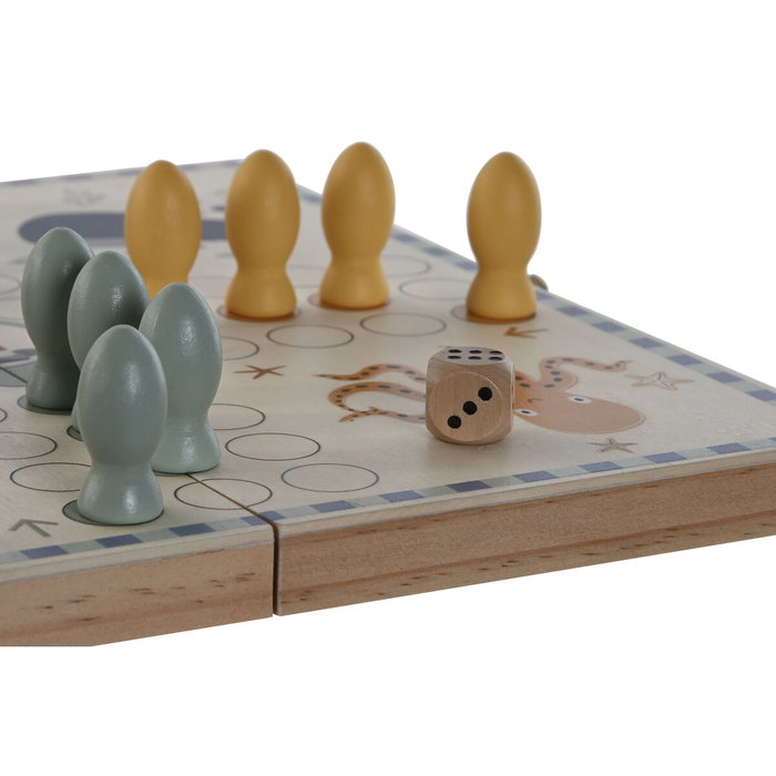 DKD Home Decor Juego de Mesa Parchís Set 18 de Madera Multicolor DKD Home Decor Juego de Mesa Parchís Set 18 de Madera Multicolor