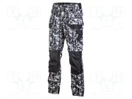LAHTI PRO Pantalones de Trabajo Gris-Negro XL con Piernas Removibles