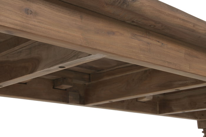 DKD Home Decor Mesa de Centro de Teca Reciclada 180x70x40