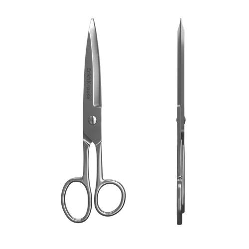 Erich Krause Tijeras Ferro 16 cm 14851 Acero Inoxidable Uso Universal Diestra Mango Metal Corte Recto