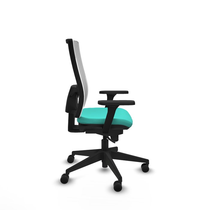 PIQUERAS Y CRESPO Silla de oficina Horna con mecanismo Sincro, Turquesa y Blanco PIQUERAS Y CRESPO Silla de oficina Horna con mecanismo Sincro, Turquesa y Blanco