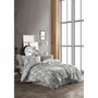 Juego de cama Gris con funda nórdica 220x240 cm y 2 fundas de almohada 60x60 cm
