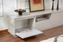 Nordure Soporte de TV Gris 160cm Ancho x 42cm Alto x 29.5cm Profundo - Elegante y Moderno Mueble de Salón