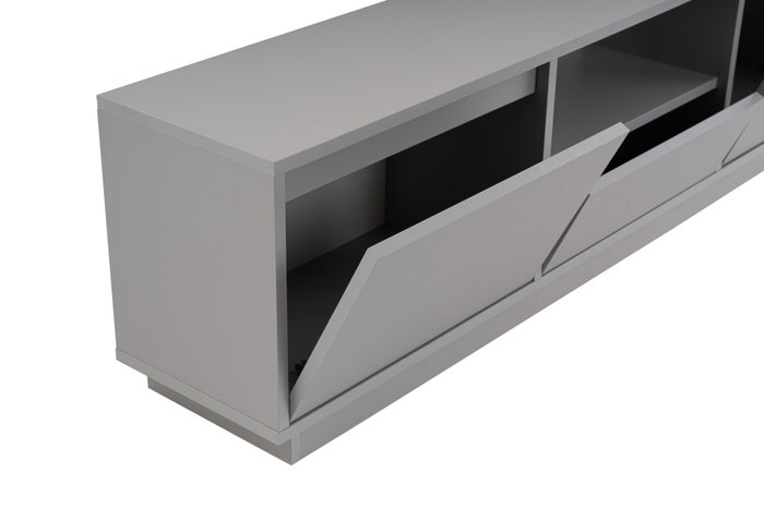 Nordure Soporte de TV Gris 160cm Ancho x 42cm Alto x 29.5cm Profundo - Elegante y Moderno Mueble de Salón