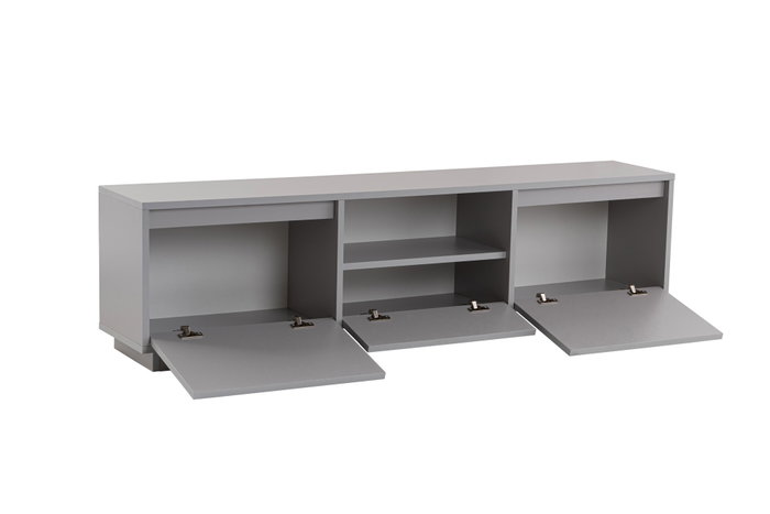 Nordure Soporte de TV Gris 160cm Ancho x 42cm Alto x 29.5cm Profundo - Elegante y Moderno Mueble de Salón