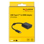 DeLOCK Adaptador USB Type-C a HDMI 8K HDR Negro