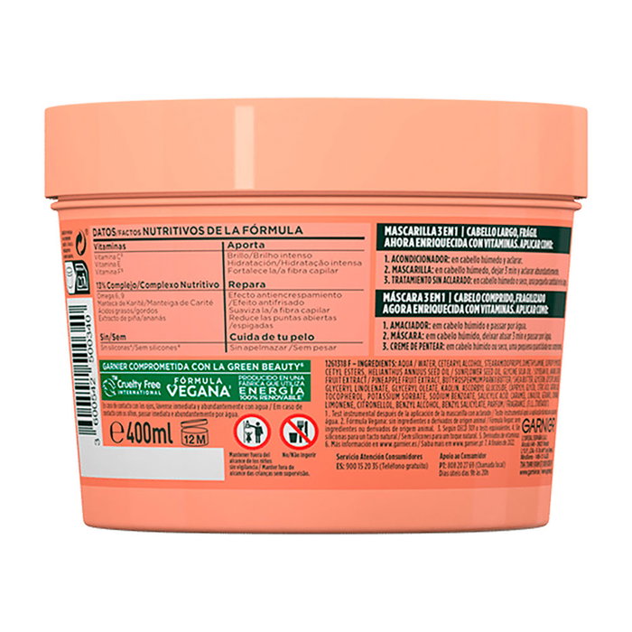Garnier Fructis Hair Food Mascarilla Anti-rotura Piña 350 ml