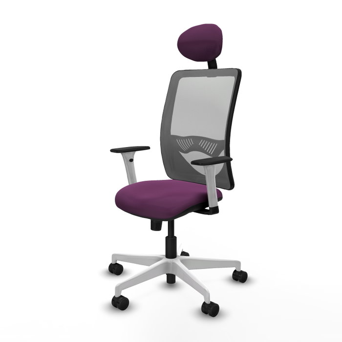 PIQUERAS Y CRESPO Silla de oficina Zulema con Mecanismo Sincro Morada y Gris