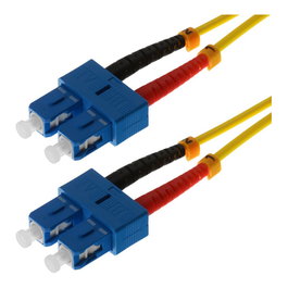 Helos Cable de fibra óptica OS2 SC/SC de 7,5 m, Amarillo