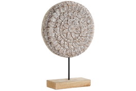 DKD Home Decor Escultura Decoración Mango Hierro Roseta Desgastado