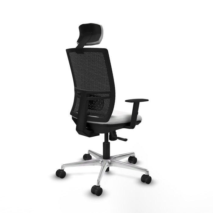 PIQUERAS Y CRESPO Silla de oficina Yunquera con mecanismo Sincro, Blanco y Negro PIQUERAS Y CRESPO Silla de oficina Yunquera con mecanismo Sincro, Blanco y Negro