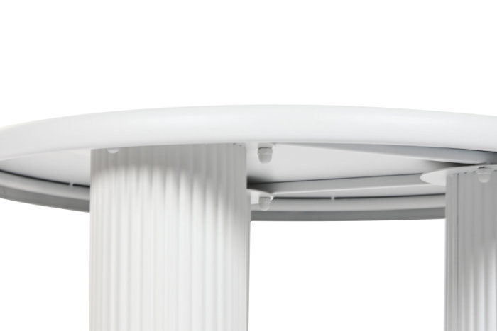 DKD Home Decor Mesita Auxiliar Moderno Blanco Metal 75 x 40 x 75 cm DKD Home Decor Mesita Auxiliar Moderno Blanco Metal 75 x 40 x 75 cm