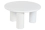 DKD Home Decor Mesita Auxiliar Moderno Blanco Metal 75 x 40 x 75 cm