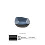 Summa IO Bol Cuadrado Granilla Azul-Negro 13.5x13.5x4 cm Gres Vitrificado - Vajilla (Set de 12)