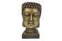 DKD Home Decor Macetero Oriental Dorado Fibra de Vidrio 25 x 36 x 25 cm con Buda