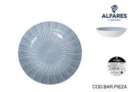 Alfares Plato Hondo 20cm Azul Electra
