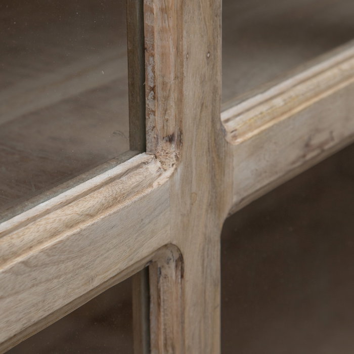 Vitrina Blanco Rozado Madera de Mango 115 X 40 X 194 cm