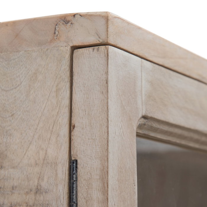 Vitrina Blanco Rozado Madera de Mango 115 X 40 X 194 cm